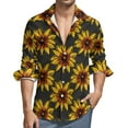 thumbnail image 1 of Beautiful Sunflower Mens Long Sleeve Button Down Shirts, Casual Men's Button Up Shirt with Pocket, 1 of 6