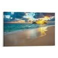 thumbnail image 1 of Beautiful Sunrise at The Most Famous Lanikai Beach in Kailua, Oahu Hawaii Canvas Print - Beach Canva Poster for Room Aesthetics Canvas Wall Art Poster, 1 of 7