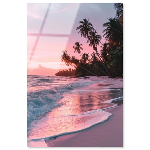 Beautiful Sunset Beach Acrylic Print Travel Photography by Notoriart, Ready to Hang, 20 x 30
