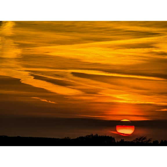 Beautiful Sunset Clouds Sun Photo Extra Large XL Wall Art Poster Print