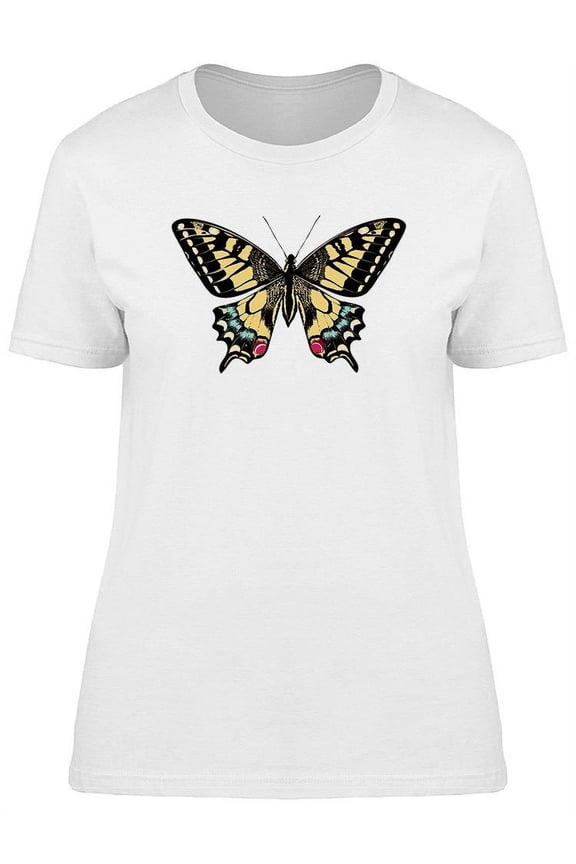 Beautiful Swallowtail Design T-Shirt Women -Image by Shutterstock, Female Medium
