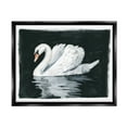thumbnail image 1 of Beautiful Swan Black Reflection Animals & Insects Graphic Art Jet Black Framed Art Print Wall Art, 1 of 6
