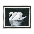 thumbnail image 1 of Beautiful Swan Black Reflection Animals & Insects Graphic Art Luster Gray Framed Art Print Wall Art, 1 of 6