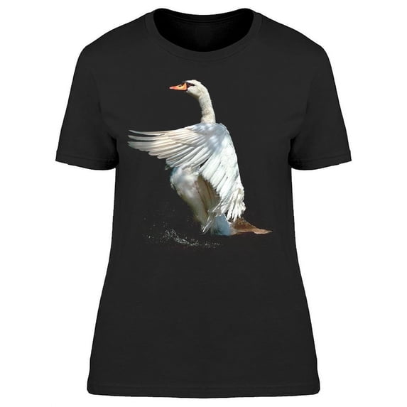 Beautiful Swan T-Shirt Women -Image by Shutterstock, Female Medium