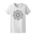 thumbnail image 1 of Beautiful Swirls Floral Mandala T-Shirt Women -Image by Shutterstock, Female Small, 1 of 2