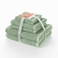 thumbnail image 1 of Beautiful by Drew Barrymore 6-Piece Towel Set, Soft 100% Cotton, Sage Green, 1 of 5