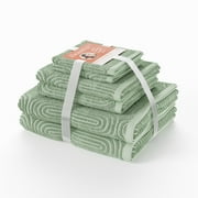 Beautiful by Drew Barrymore 6-Piece Cotton Bath Set, Sage Green