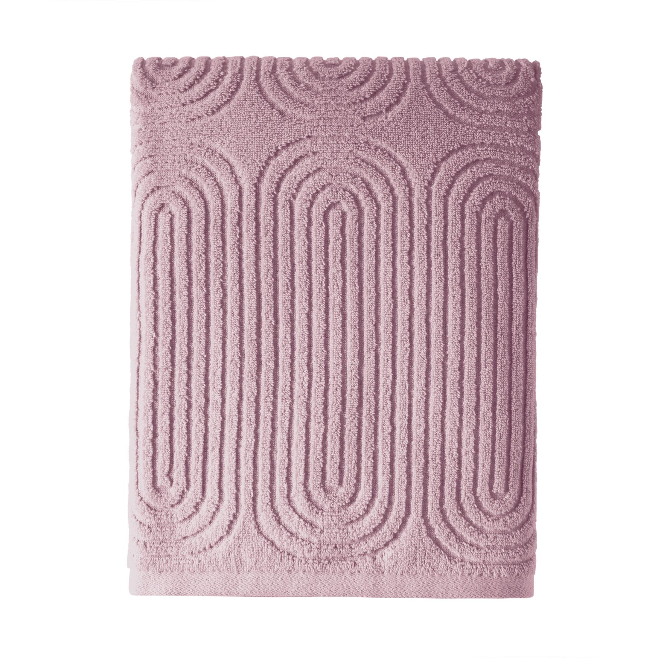 Beautiful Textured Bath Towel, 56" x 30", Rose Pink by Drew Barrymore - Walmart.com