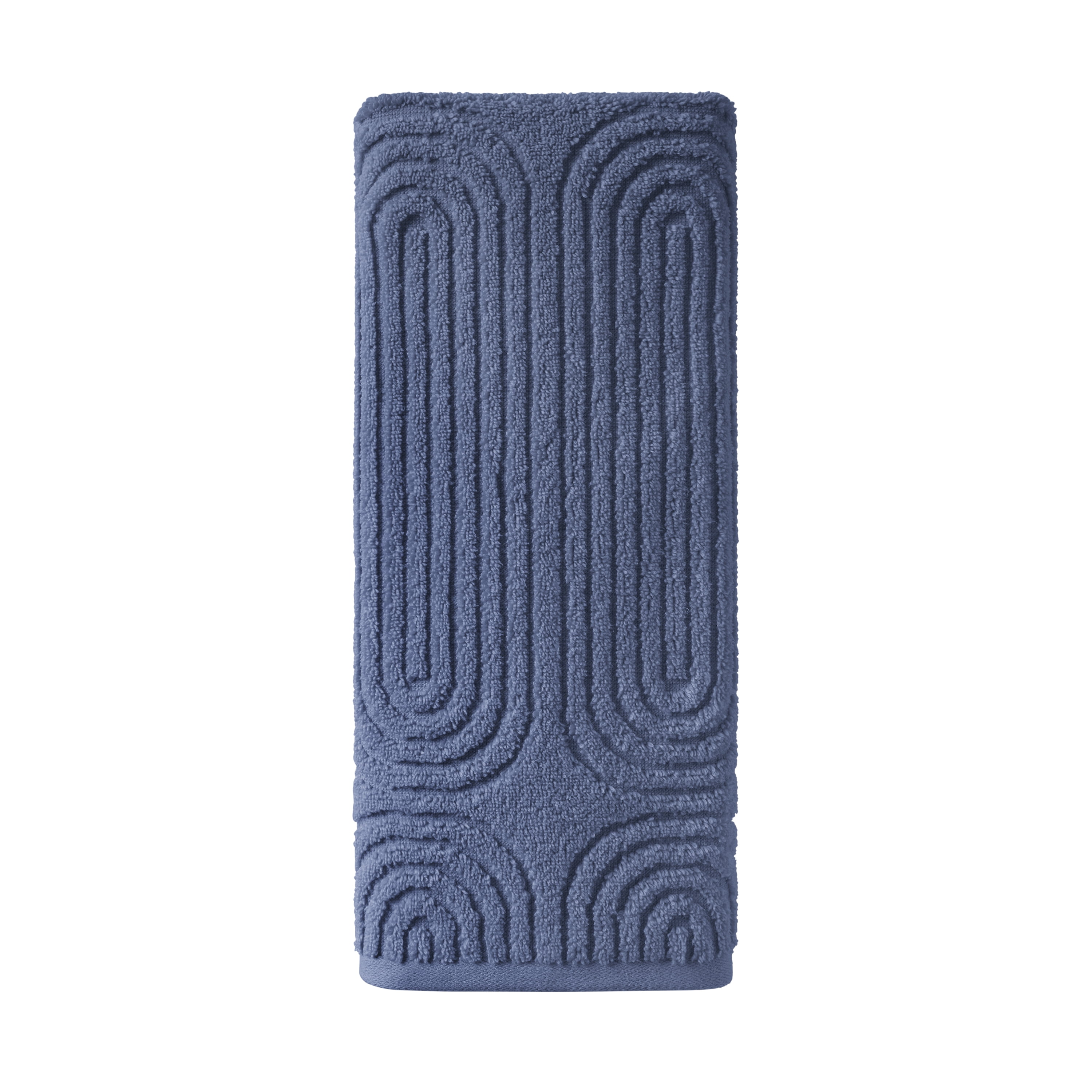 Beautiful Textured Hand Towel, 28" x 16", Smokey Blue by Drew Barrymore - Walmart.com
