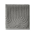 thumbnail interactive-video image 1 of Beautiful by Drew Barrymore Textured Washcloth, Soft 100% Cotton, Charcoal Gray, 1 of 8