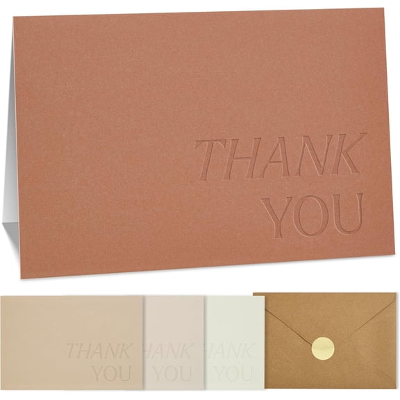 Beautiful Thank You Cards Set of 30 With Envelopes and Stickers - Elegant Blank Cards For Personalized Notes - Perfect Bulk Stationary Set For All Occasions incl. Weddings, Business & Baby Showers
