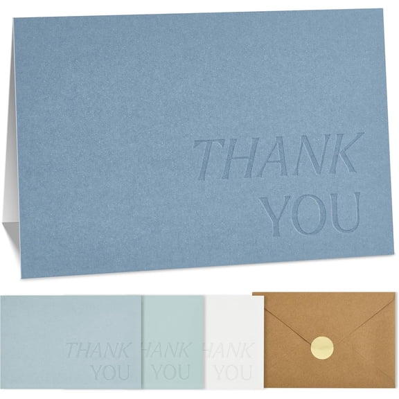 Beautiful Thank You Cards Set of 30 With Envelopes and Stickers - Elegant Blank Cards For Personalized Notes - Perfect Bulk Stationary Set For All Occasions incl. Weddings, Business & Baby Showers