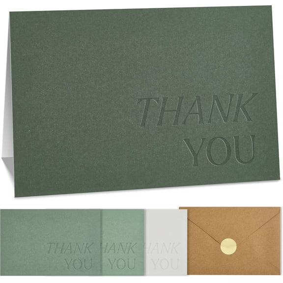 Beautiful Thank You Cards Set of 30 With Envelopes and Stickers - Elegant Blank Cards For Personalized Notes - Perfect Bulk Stationary Set For All Occasions incl. Weddings, Business & Baby Showers