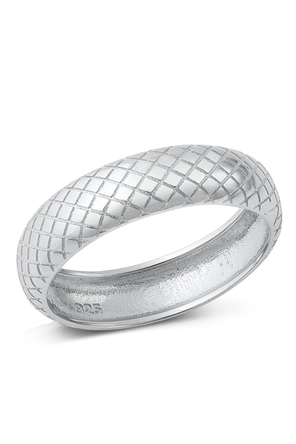 Beautiful Tire Tread Ring .925 Criss Cross Sterling Silver Band Jewelry Female Male Unisex Size 11
