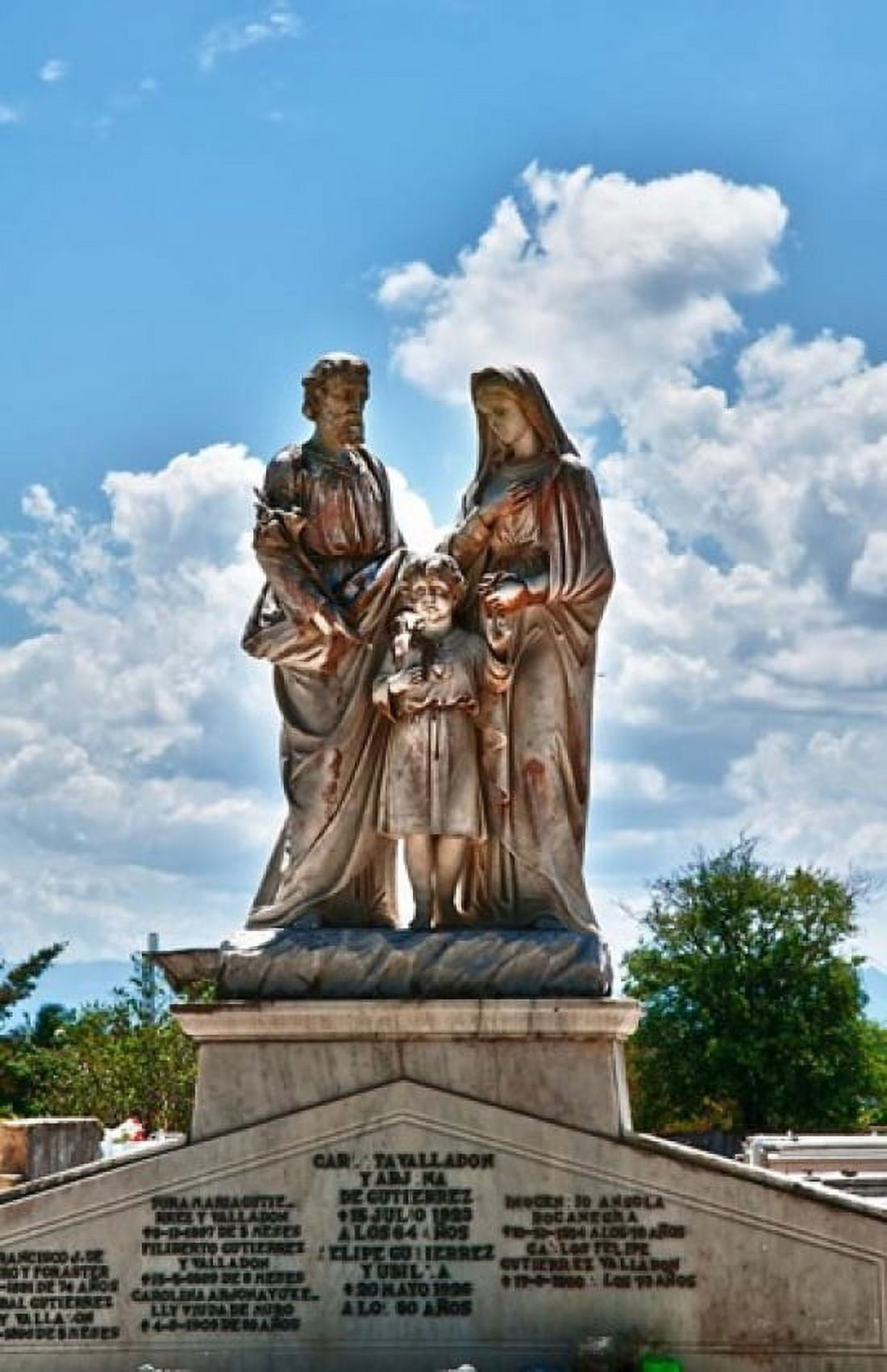 Beautiful Tomas Acea Cemetery in city with statues Cienfuegos Cuba Canvas Art - Bill Bachmann DanitaDelimont (22 x 34)