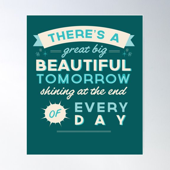 Beautiful Tomorrow Poster Wall Art, Modern Wall Decor For Living Room Bedroom, 8x12 UNFRAMED