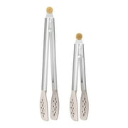 Beautiful by Drew Barrymore Food Tongs Set, 2-Piece, Porcini Taupe