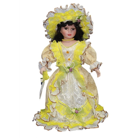 Beautiful Triangel Dolls Porcelain Dolls Standing Model Delicate 17 Inch Porcelain Dolls Figurine Table Desk Decors
