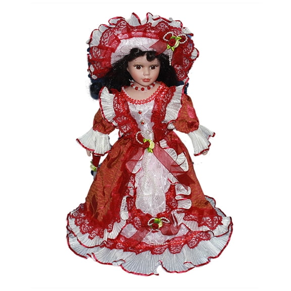 Beautiful Triangel Dolls Porcelain Dolls Standing Model Delicate 17 Inch Porcelain Dolls Figurine Table Desk Decors