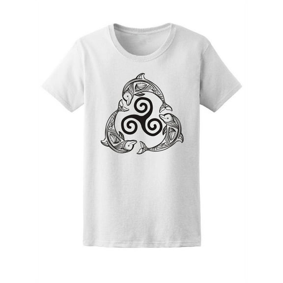 Beautiful Tribal Dolphins Tee Women's -Image by Shutterstock