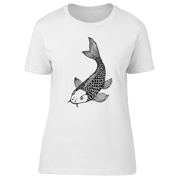 Beautiful Tribal Vintage Koi T-Shirt Women -Image by Shutterstock, Female Small