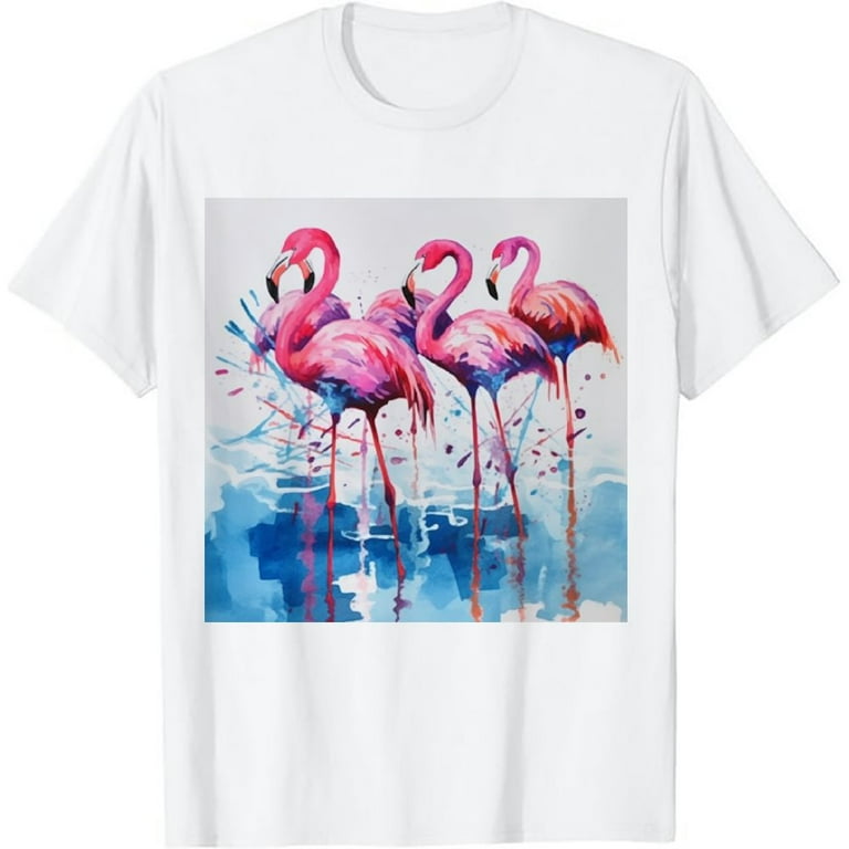 Beautiful Tropical Dancing Pink Flamingos T-Shirt Beautiful Tropical Dancing Pink Flamingos T-Shirt