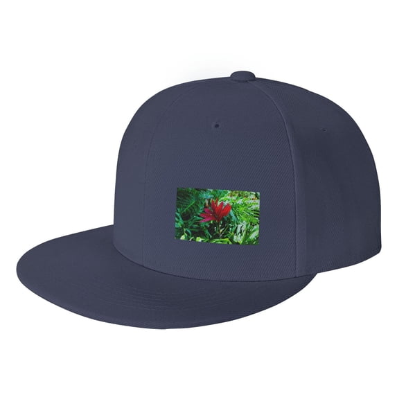 Beautiful Tropical Flower Flat Bill Hats for Men Snapback Skull Skateboard Hats Baseball Cap