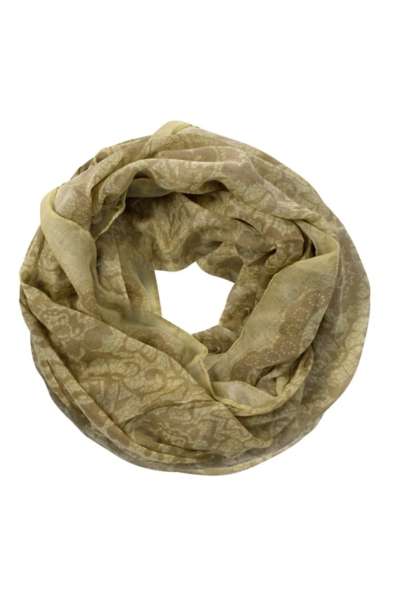 Beautiful Tropical Hawaiian Hibiscus Flower & Lace Design Infinity Loop Scarf