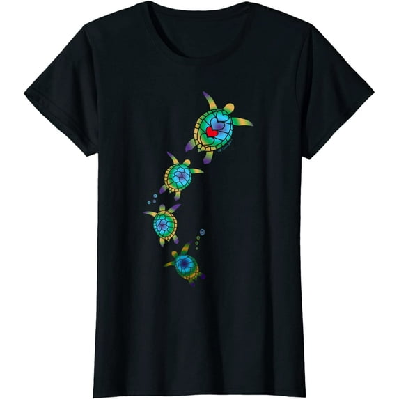 Beautiful Tropical Swimming Sea Turtles T-Shirt