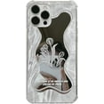 thumbnail image 1 of Beautiful Tulip Flower Water Ripple Plating Mirror Phone Case Compatible with iPhone Case (White,iPhone 15 Pro), 1 of 6