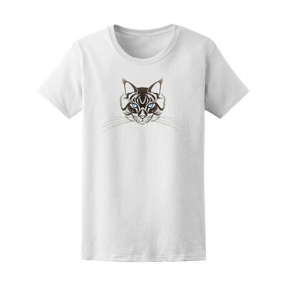 Beautiful Two Color Cat Face T-Shirt Women -Image by Shutterstock, Female x-Large