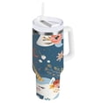 thumbnail image 1 of Beautiful Unicorn Head and Flower Tumbler with Handle and Straw Lid 30 oz Insulated Vacuum Water Bottle Stainless Steel Travel Cup, 1 of 9