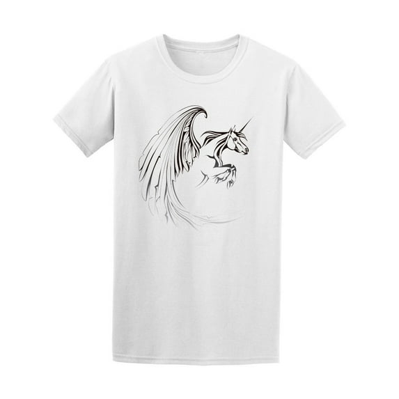 Beautiful Unicorn Silhouette T-Shirt Men -Image by Shutterstock, Male Small