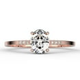 thumbnail image 1 of Beautiful Unique Art Deco 1.50 Carat Oval Cut Diamond Moissanite Engagement Ring, Classic Wedding Ring In 925 Sterling Silver With 18K Rose Gold Plating Gift For Her, Girlfriend, Wife, Promise Ring, 1 of 3