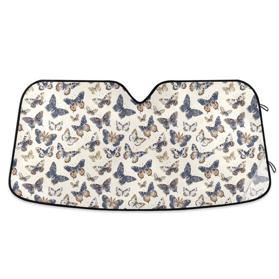 Beautiful Various Butterflies Car Windshield Sun Shade Foldable Car Front Window Visor Heat and UV Protection 53x23.5