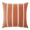 Beautiful 20 x 20 Burnt Orange Stripe Velvet Decorative Pillow by Drew Barrymore