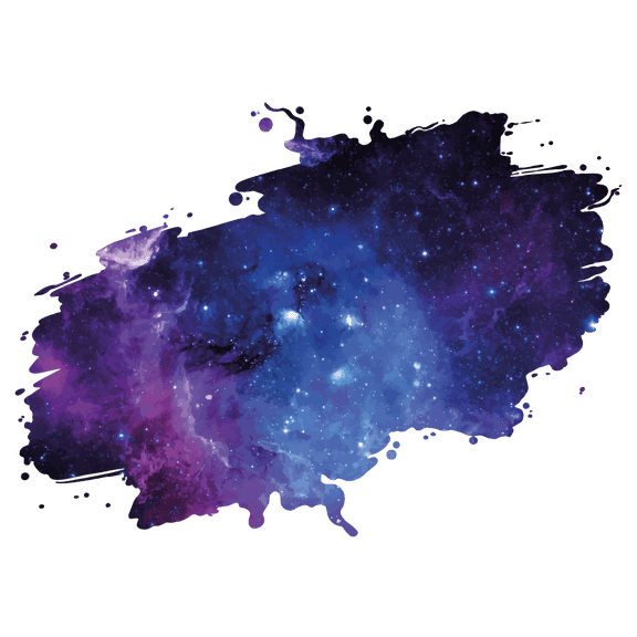 Beautiful View Over the Huge and Vast Space for Creative Living Room Wall Decoration - Looking Through Outer Space and Milky Way Abstract Artwork Design Vinyl Wall Decal 28" x 19"