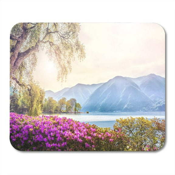 Beautiful View of The Lake Surrounded by Mountains from Mousepad Mouse Pad Mouse Mat 9x10 inch