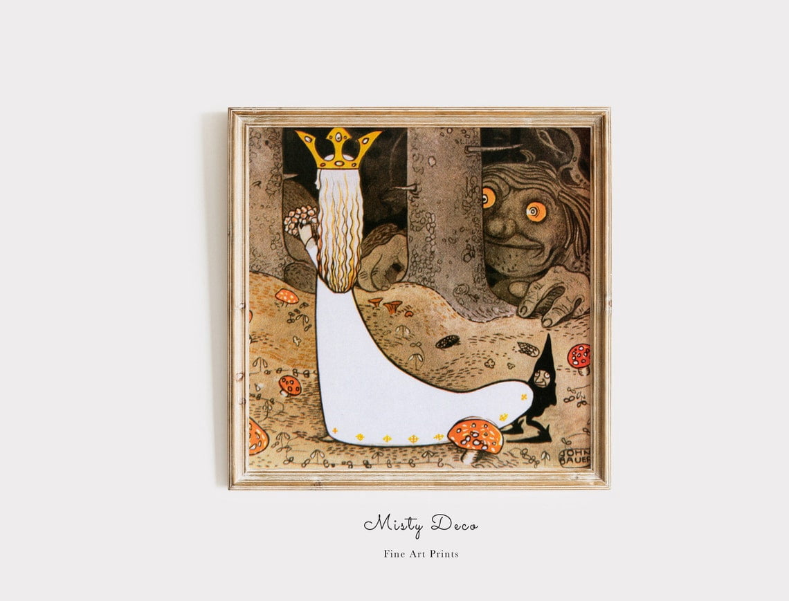 Beautiful Vintage Fairytale Art John Bauer Princess Folklore ...