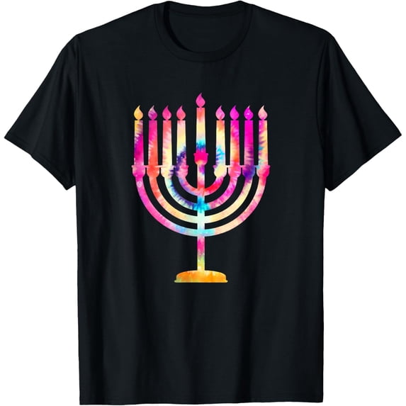 Beautiful Vintage Hanukkah Menorah Happy Hanukkah T-Shirt