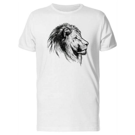 Beautiful Vintage Lion, Sketch T-Shirt Men -Image by Shutterstock, Male x-Large