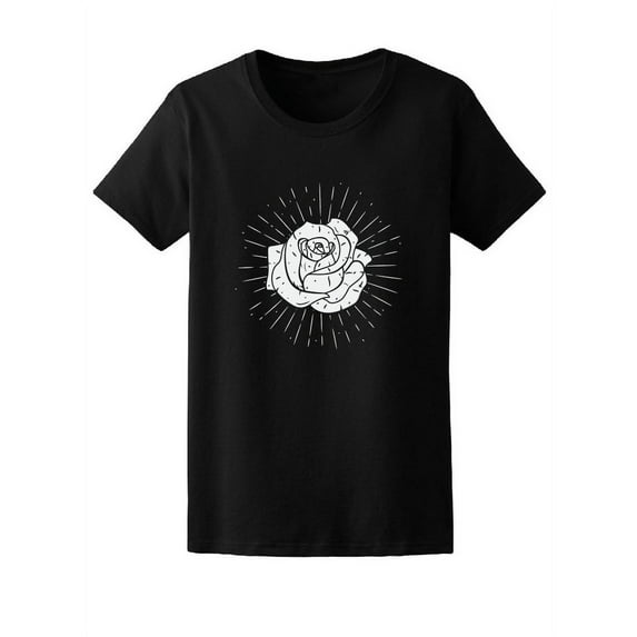 Beautiful Vintage Rose Sketch T-Shirt Men -Image by Shutterstock, Male Medium