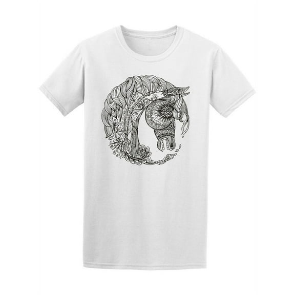 Beautiful Vintage Tribal Horse T-Shirt Men -Image by Shutterstock, Male Small