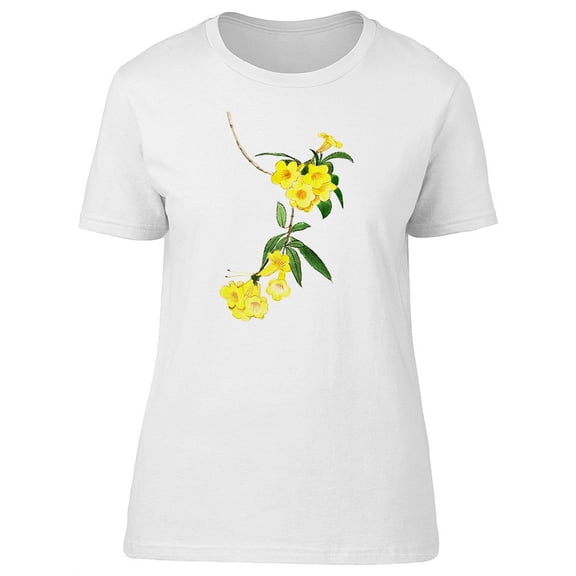 Beautiful Vintage Yellow Flowers T-Shirt Women -Image by Shutterstock, Female Small