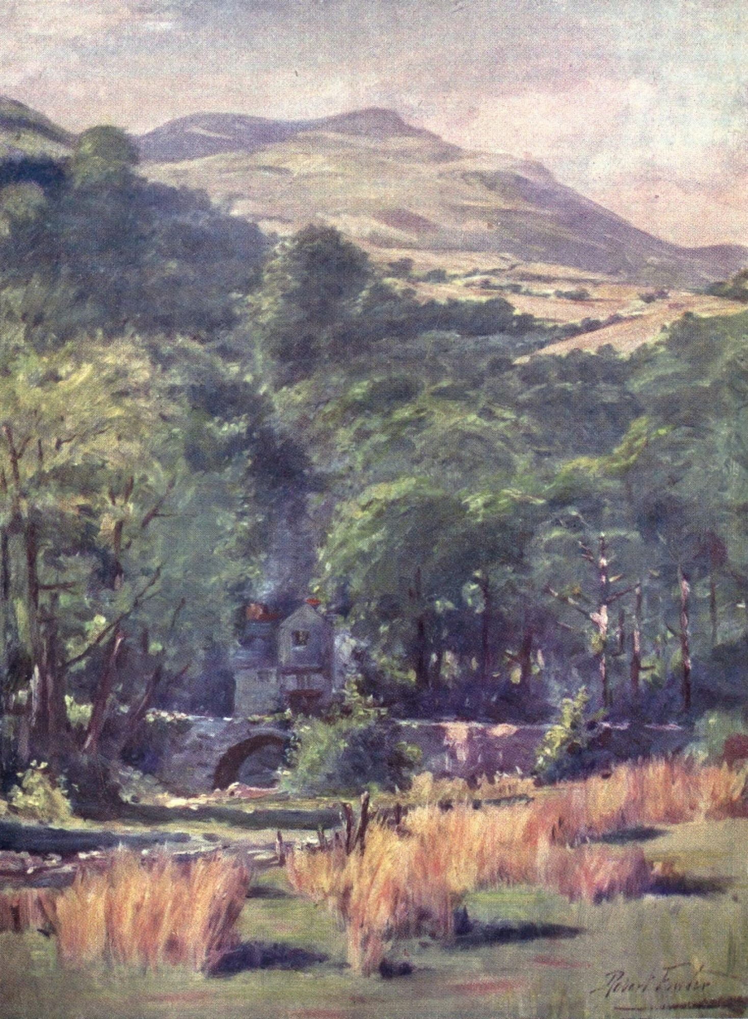 Beautiful Wales 1905 Duffws Mountain Canvas Art - Robert Fowler (18 x 24)
