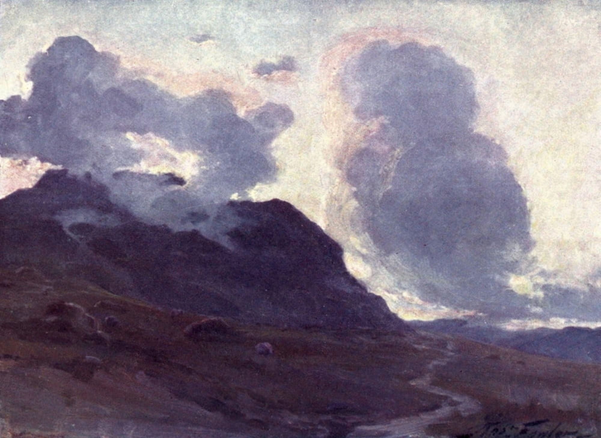 Beautiful Wales 1905 Near Beddgelert Canvas Art - Robert Fowler (18 x 24)