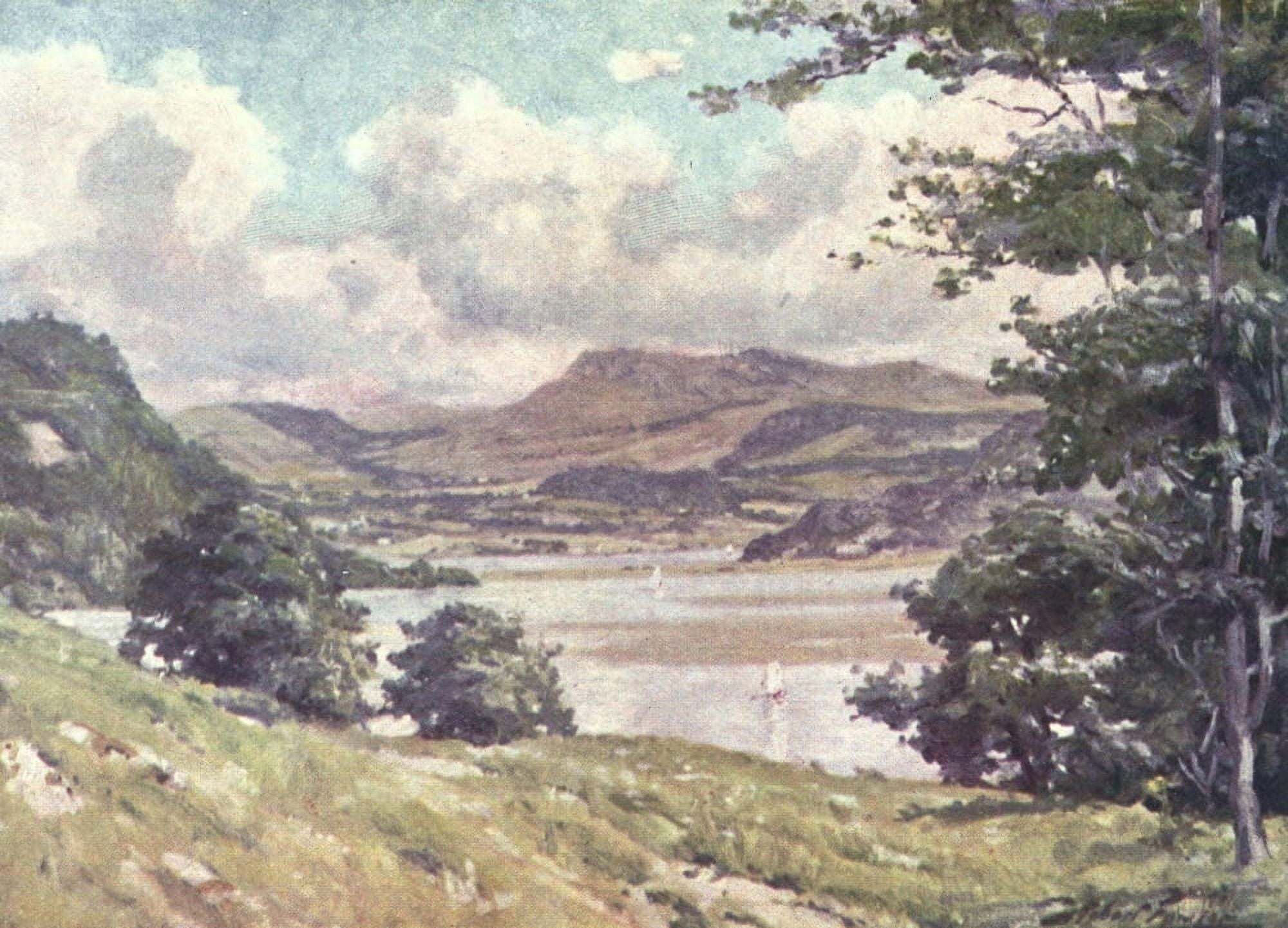 Beautiful Wales 1905 Near Penmaen Pool Canvas Art - Robert Fowler (18 x 24)