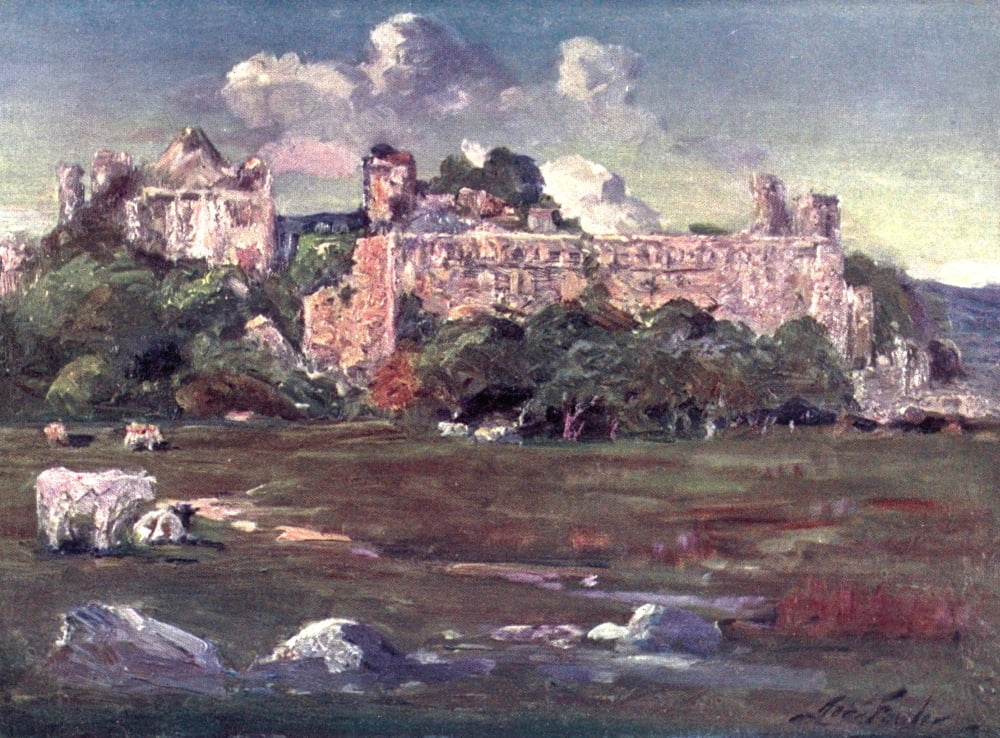 Beautiful Wales 1905 St Davids Bishops Palace Canvas Art - Robert Fowler (18 x 24)