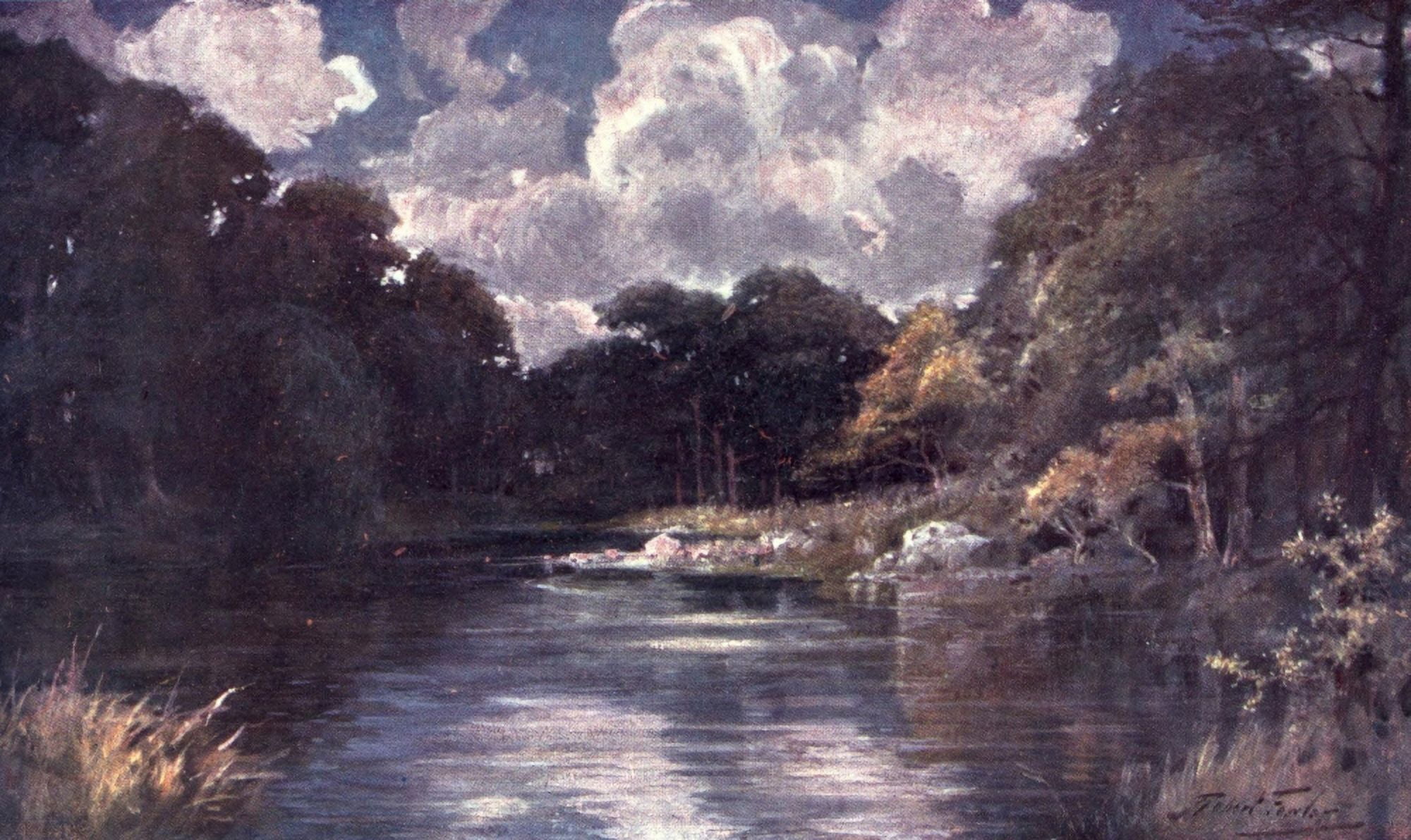 Beautiful Wales 1905 Trout Stream Canvas Art - Robert Fowler (24 x 36)