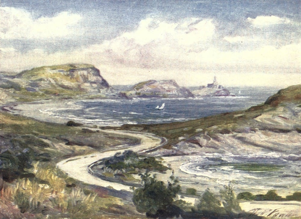 Beautiful Wales 1905 View near Mumbles Swansea Canvas Art - Robert Fowler (18 x 24)